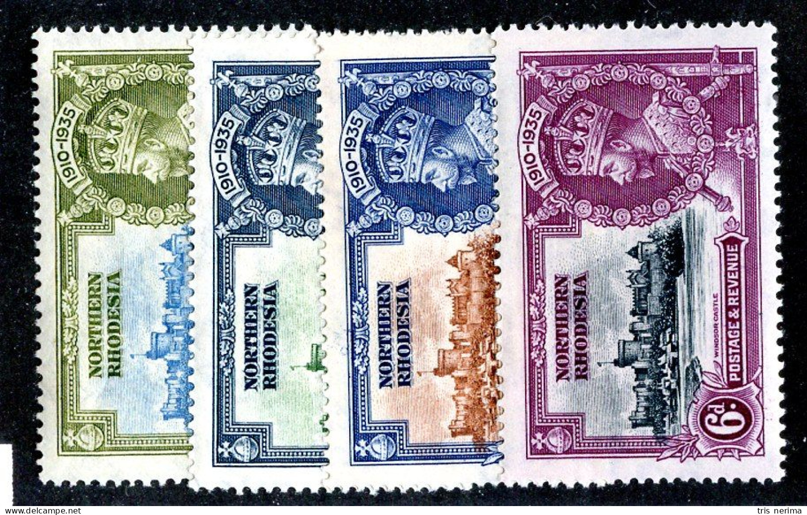 ( 8 Jub )  1935 Scott # 18-21 Mlh* (offers Welcome) - Northern Rhodesia (...-1963)