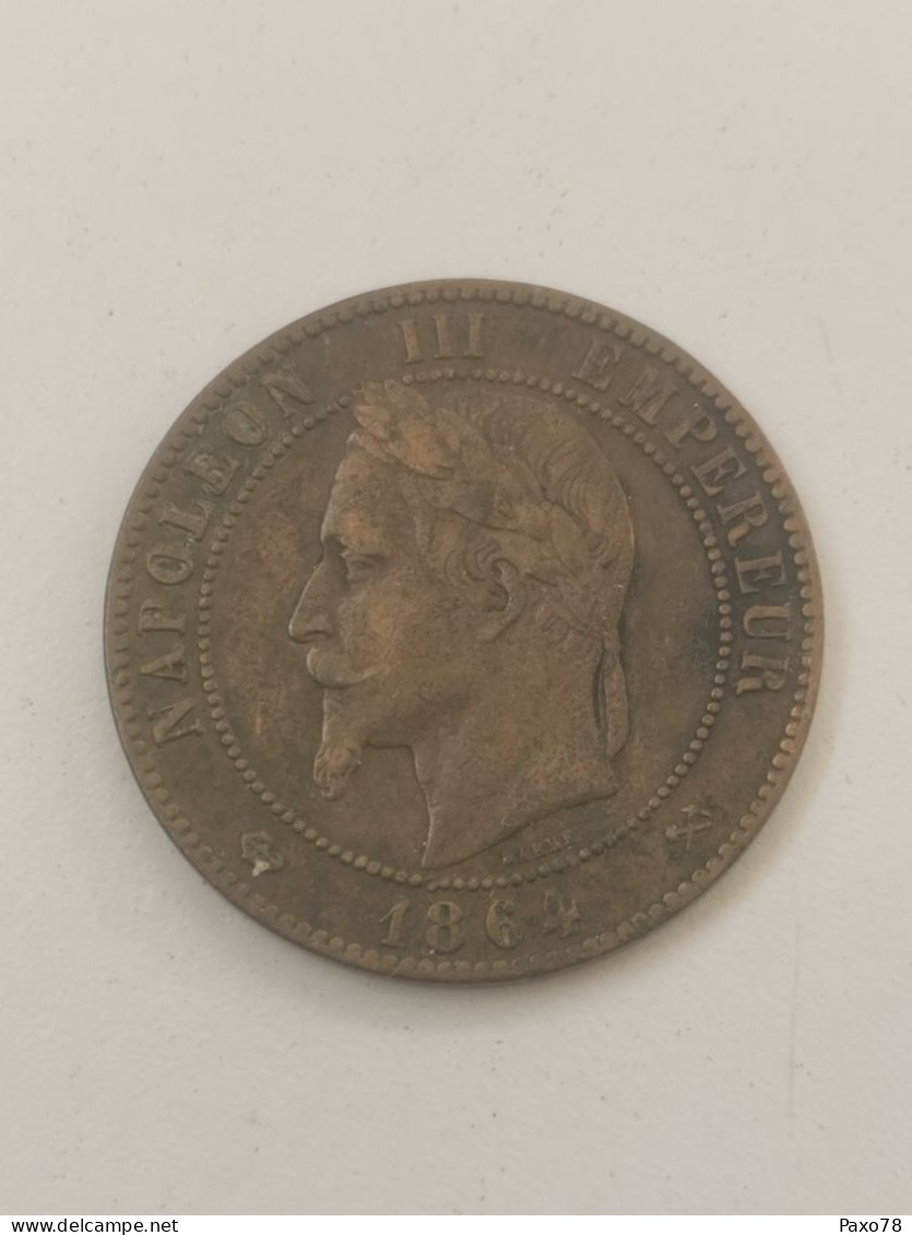 France, 10 Centimes - Napoleon III 1864 K - 10 Centimes