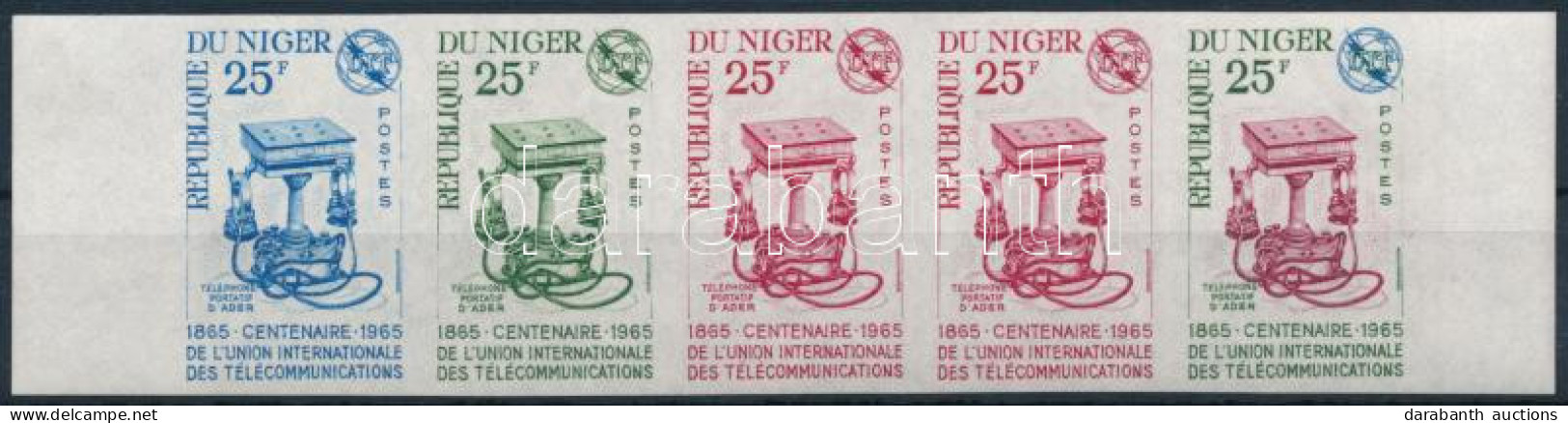 ** Niger 1965 A Nemzetközi Telekommunikációs Unió Színpróba Vágott ötöscsík Mi 99 - Other & Unclassified