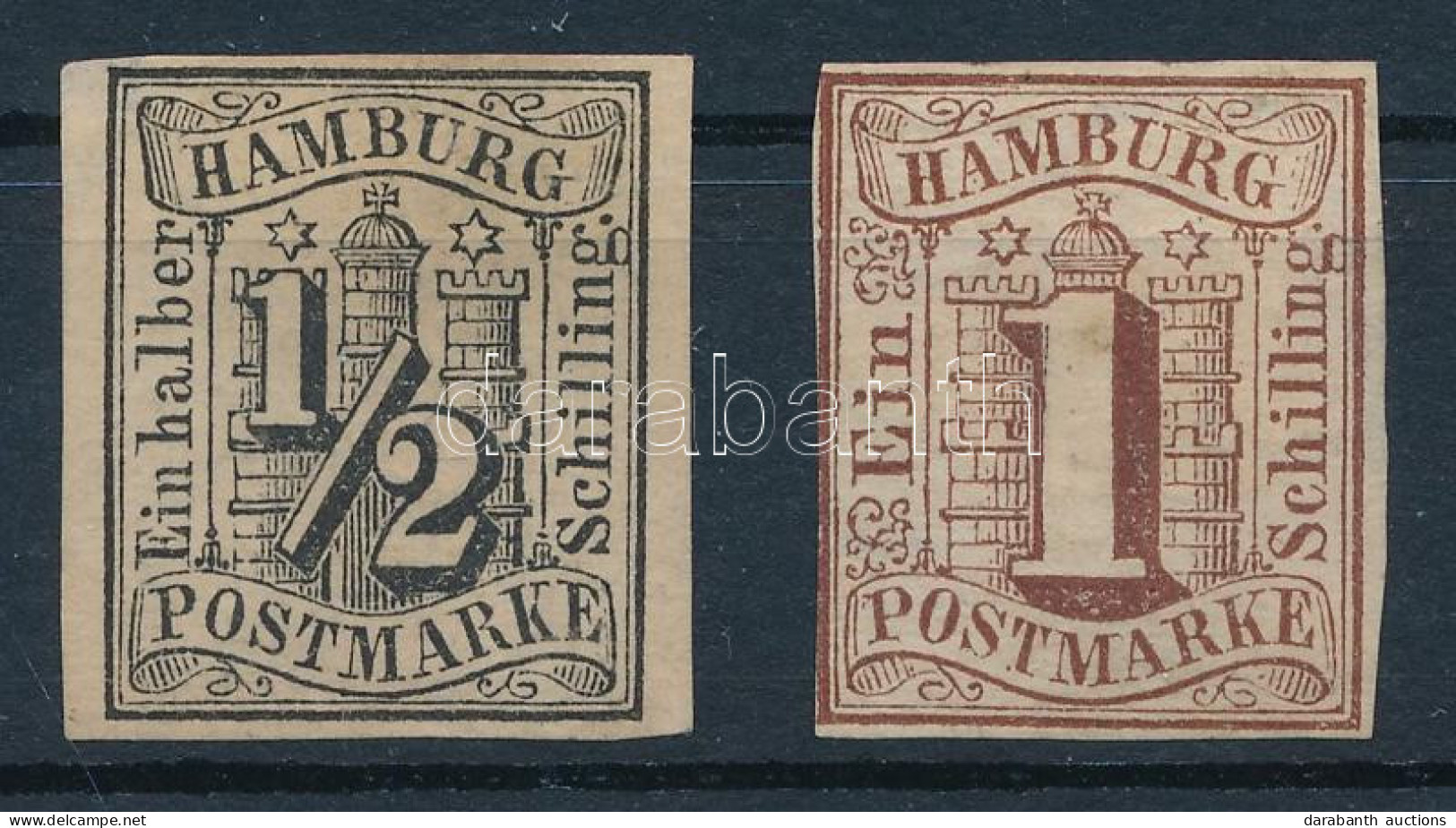 (*) Német államok - Hamburg 1859 Mi 1+2 (Mi EUR 140,-) - Sonstige & Ohne Zuordnung