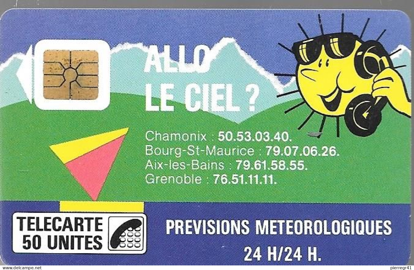 CARTE-PUBLIC-1988-F 25-SO2-50U- N°Série Pe 0568-ALLO LE CIEL-UTILISEE-TBE - 1988