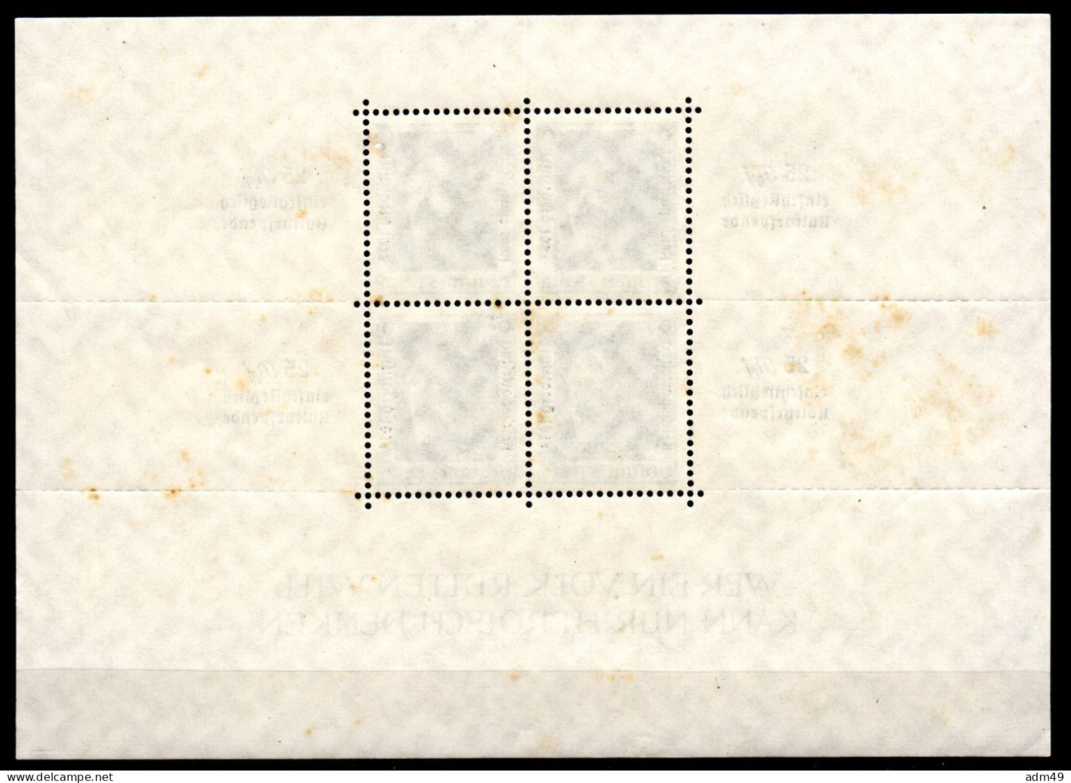 DEUTSCHES REICH, 1937 Kulturförderung, Block Postfrisch ** - Blocks & Sheetlets