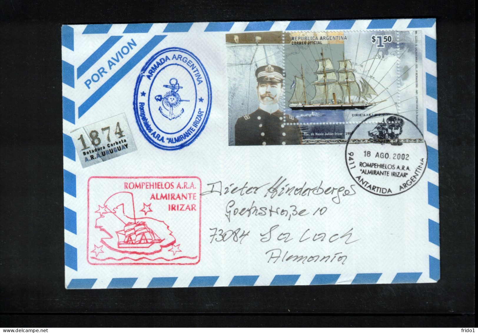 Argentina 2002 Antarctica Argentina Interesting Cover - Cartas & Documentos