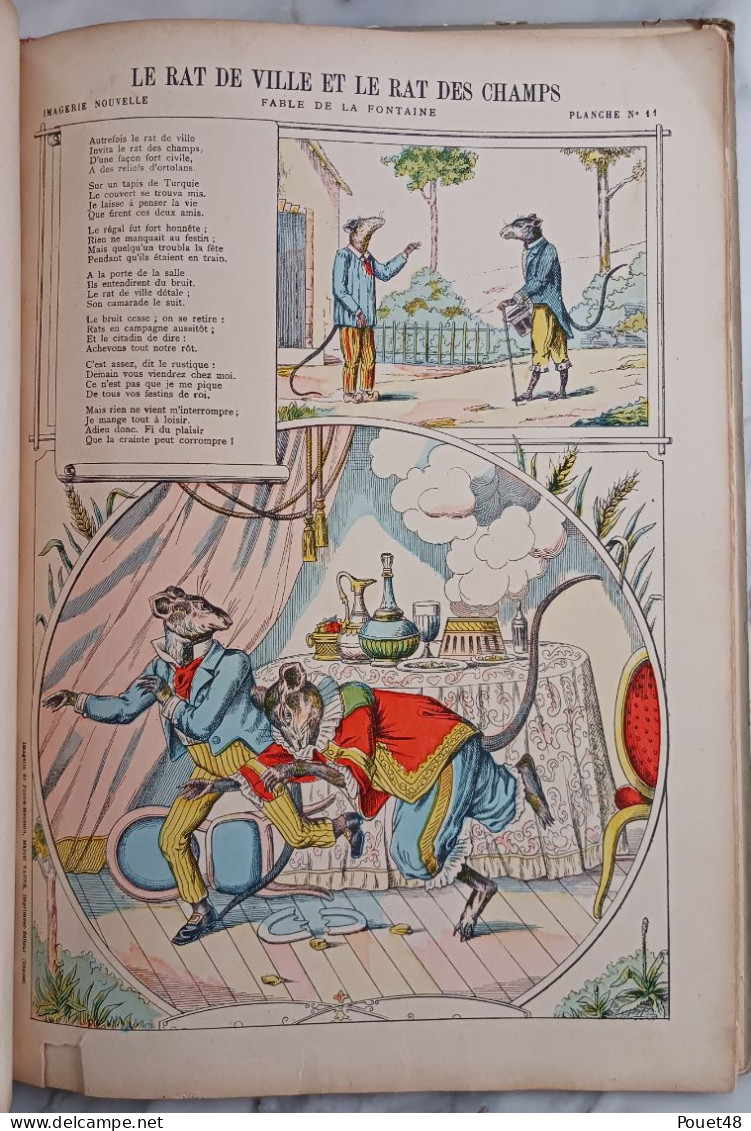 Livre , Fables de LA FONTAINE - 20 planches illustrées - Marcel Vagné