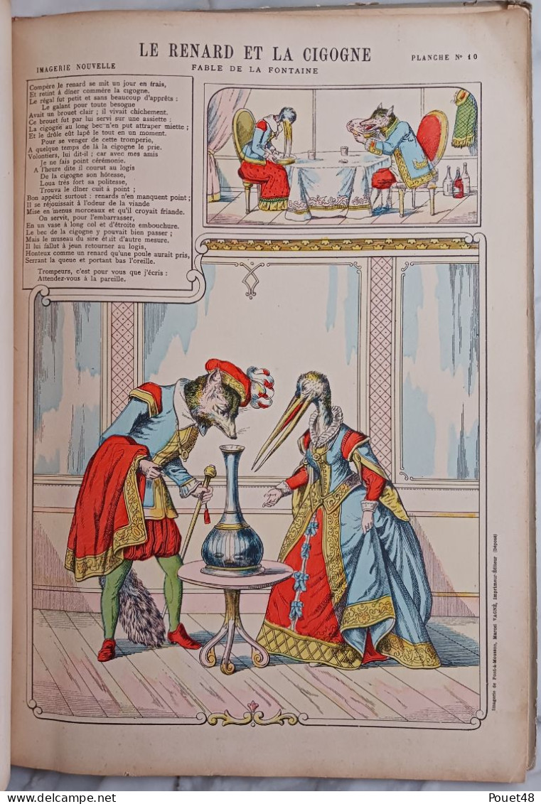 Livre , Fables de LA FONTAINE - 20 planches illustrées - Marcel Vagné