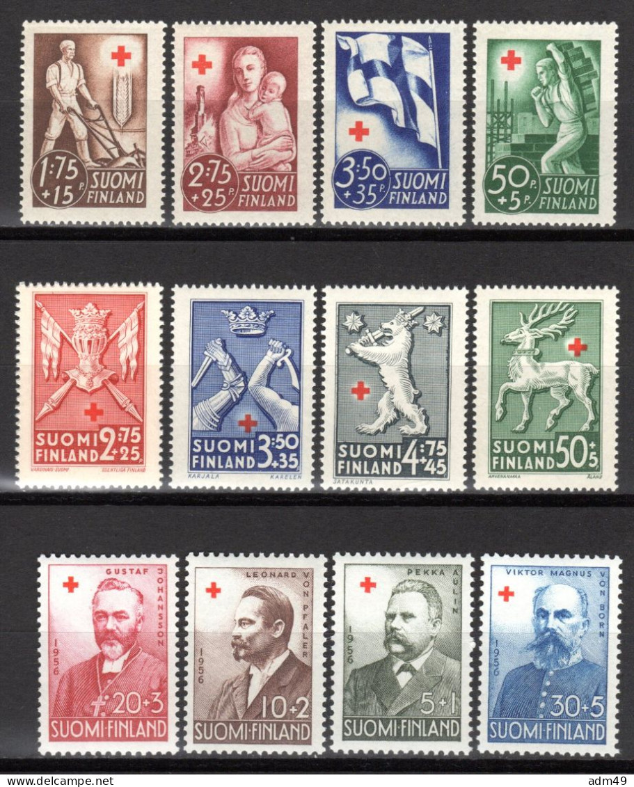 FINNLAND, 1941/1956 Lot Rotes Kreuz, Postfrisch ** - Neufs