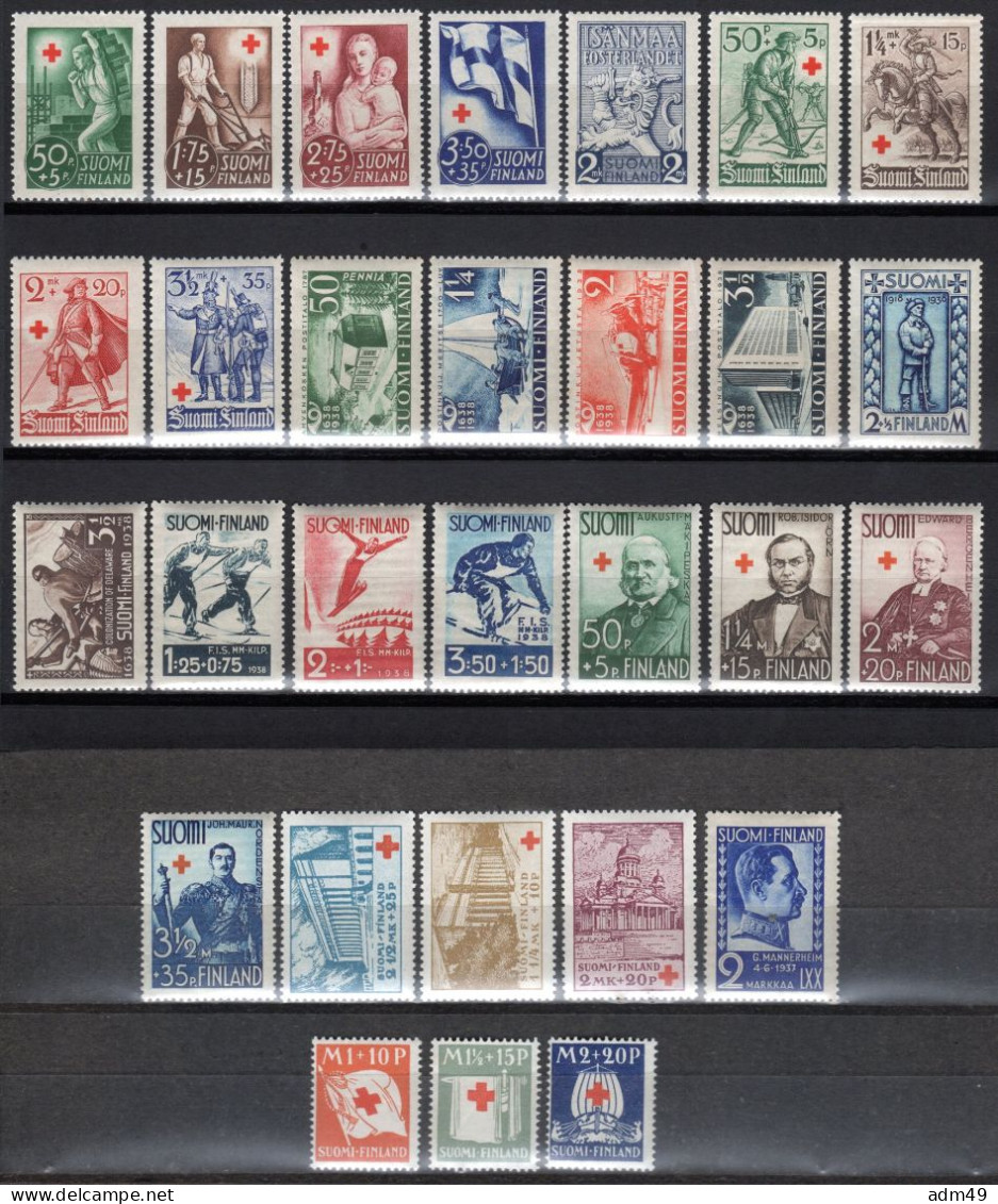 FINNLAND, 1930-1941 Kleines Lot Finnische Marken, Postfrisch ** - Neufs