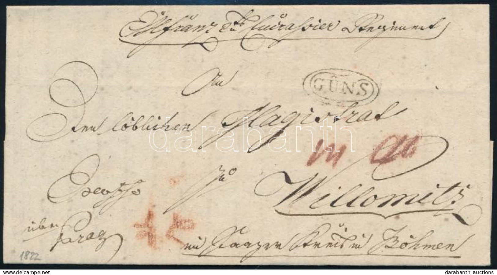 1822 Ex Offo "GÜNS" - Willomitz - Other & Unclassified