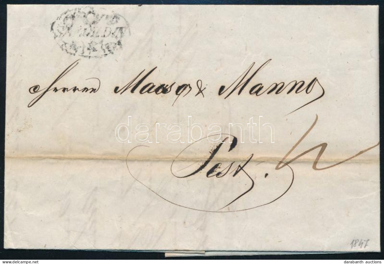 1847 Levél 12kr Portóval "SZEGEDIN" - Pest - Other & Unclassified