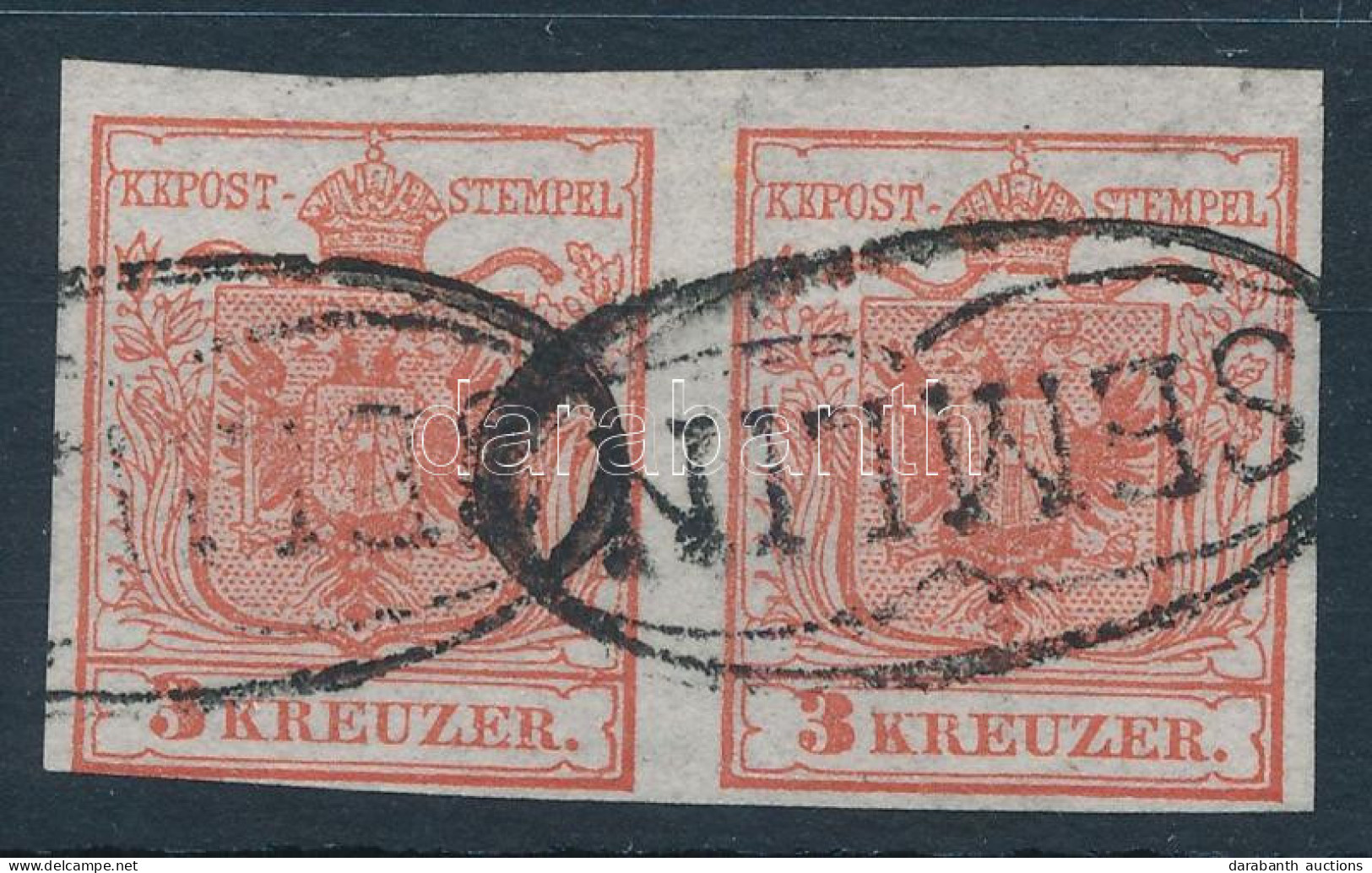 O 1850 3kr Pár "SEMLIN" (Gudlin 400 P) - Andere & Zonder Classificatie