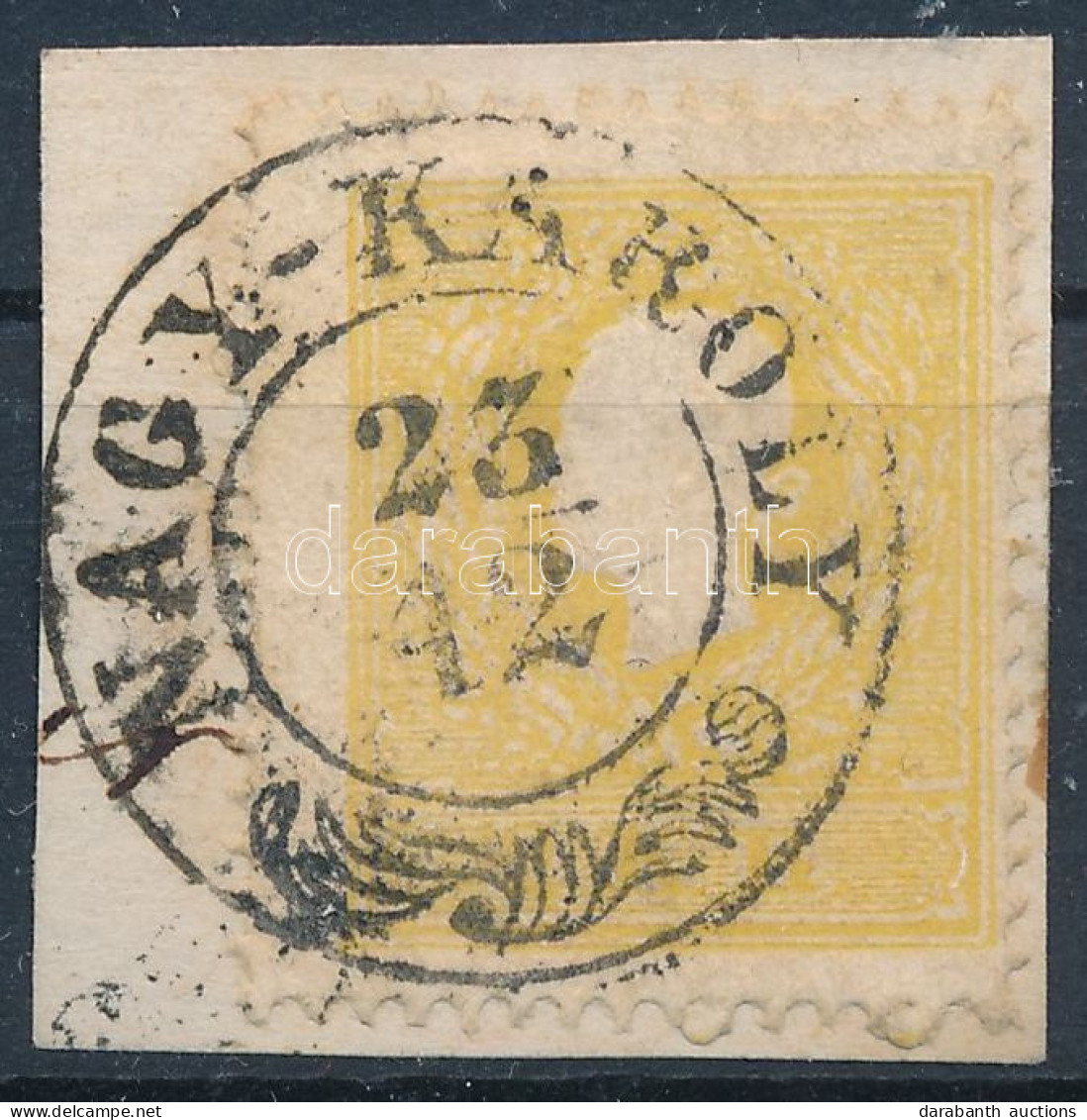 1858 2kr IIa. Sárga / Yellow "NAGY-KÁROLY" Certificate: Strakosch - Altri & Non Classificati