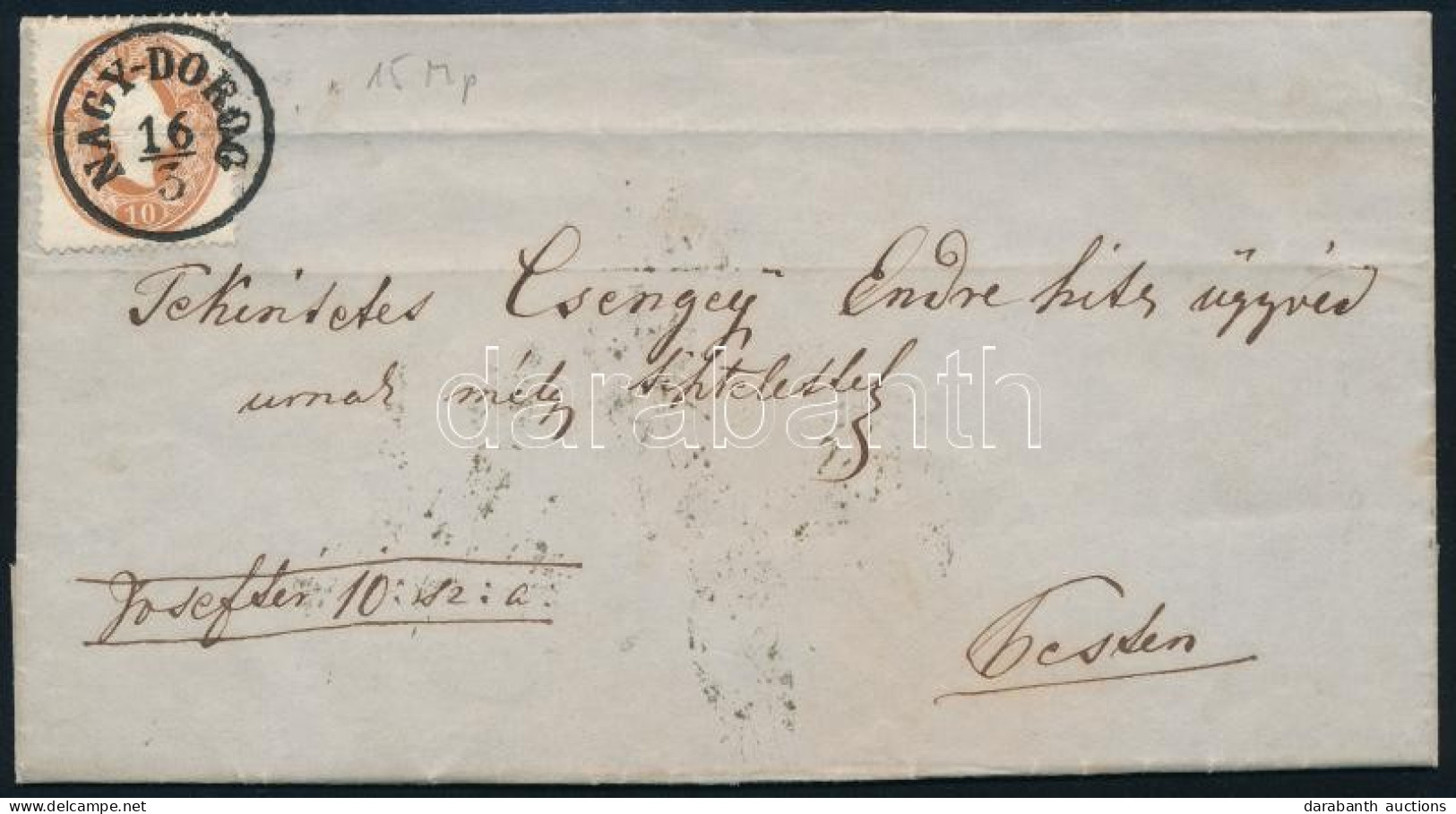 1864 10kr Levélen / On Cover "NAGY-DOROG" - Pest - Altri & Non Classificati