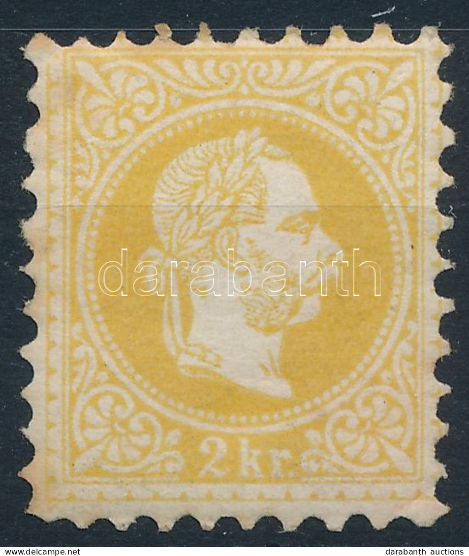 * 1867 2kr Sárga / Yellow (ANK EUR 160,-) (rozsda / Stain) - Other & Unclassified