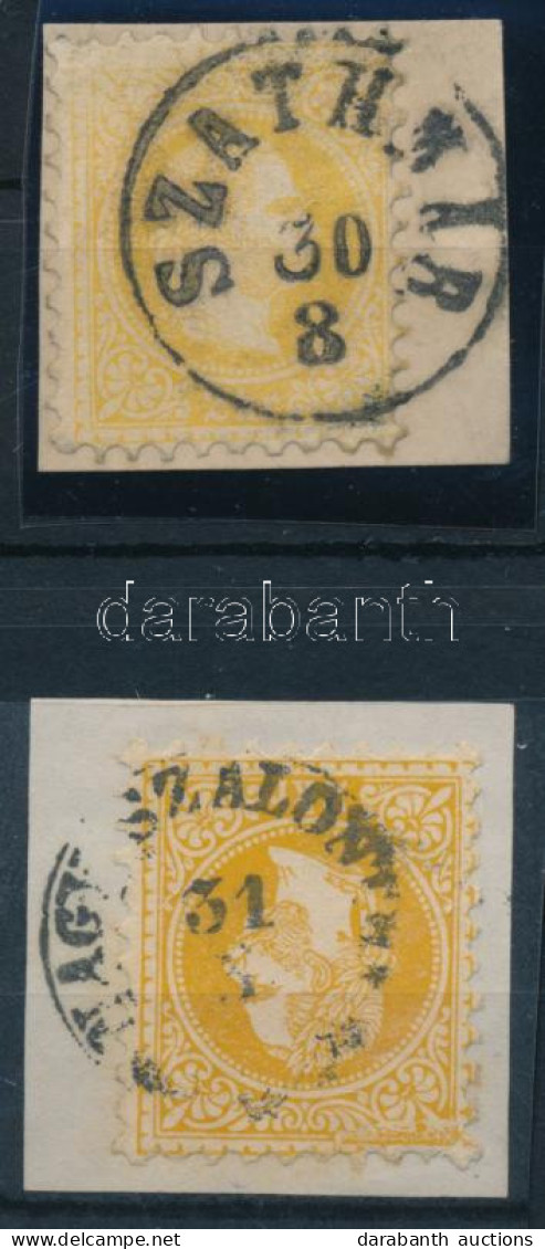 1867 2kr Sárga "SZATHMÁR", 2kr Narancs "NAGY SZALONTA" (7.000) - Autres & Non Classés