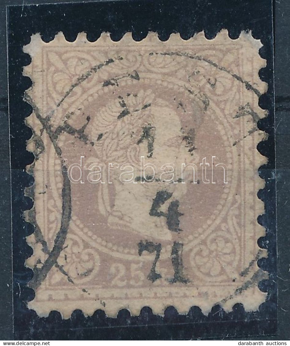 O 1867 25kr Barnásibolya (75.000) / Mi 40 Brownish Violet "PEST" - Autres & Non Classés
