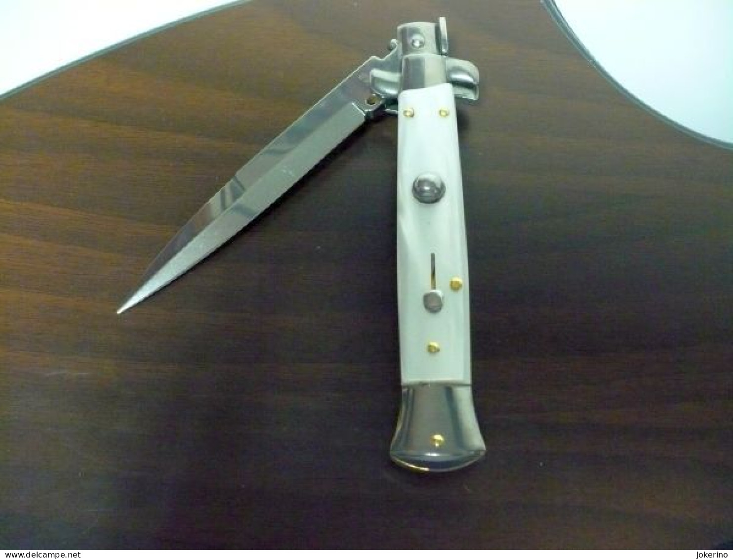KNIFE -italian stiletto-23 cm-FRANK BELTRAME-lama baionetta- ACRILICO-IMITAZIONE  MADRE PERLA  - MODELLO FB 23/36B