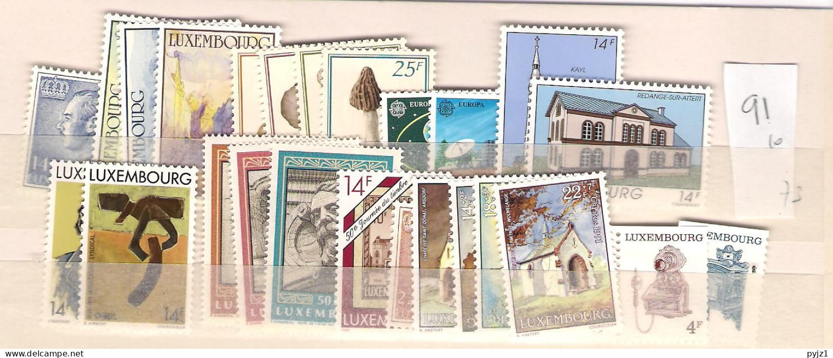 1991 MNH Luxemburg Year Complete According To Michel, Postfris** - Volledige Jaargang