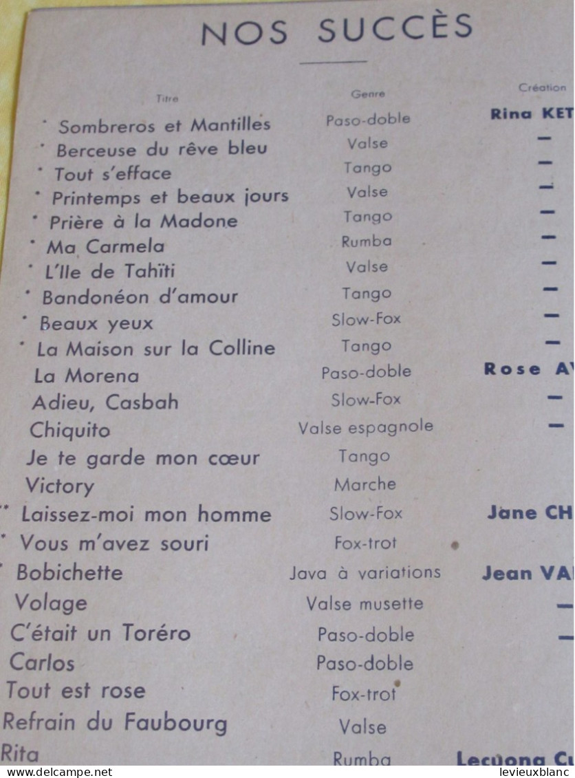 Partition Ancienne/"Sombreros Et Mantilles" /Rina KETTY /Chanty/Jean Vayssade/1938    PART358 - Otros & Sin Clasificación