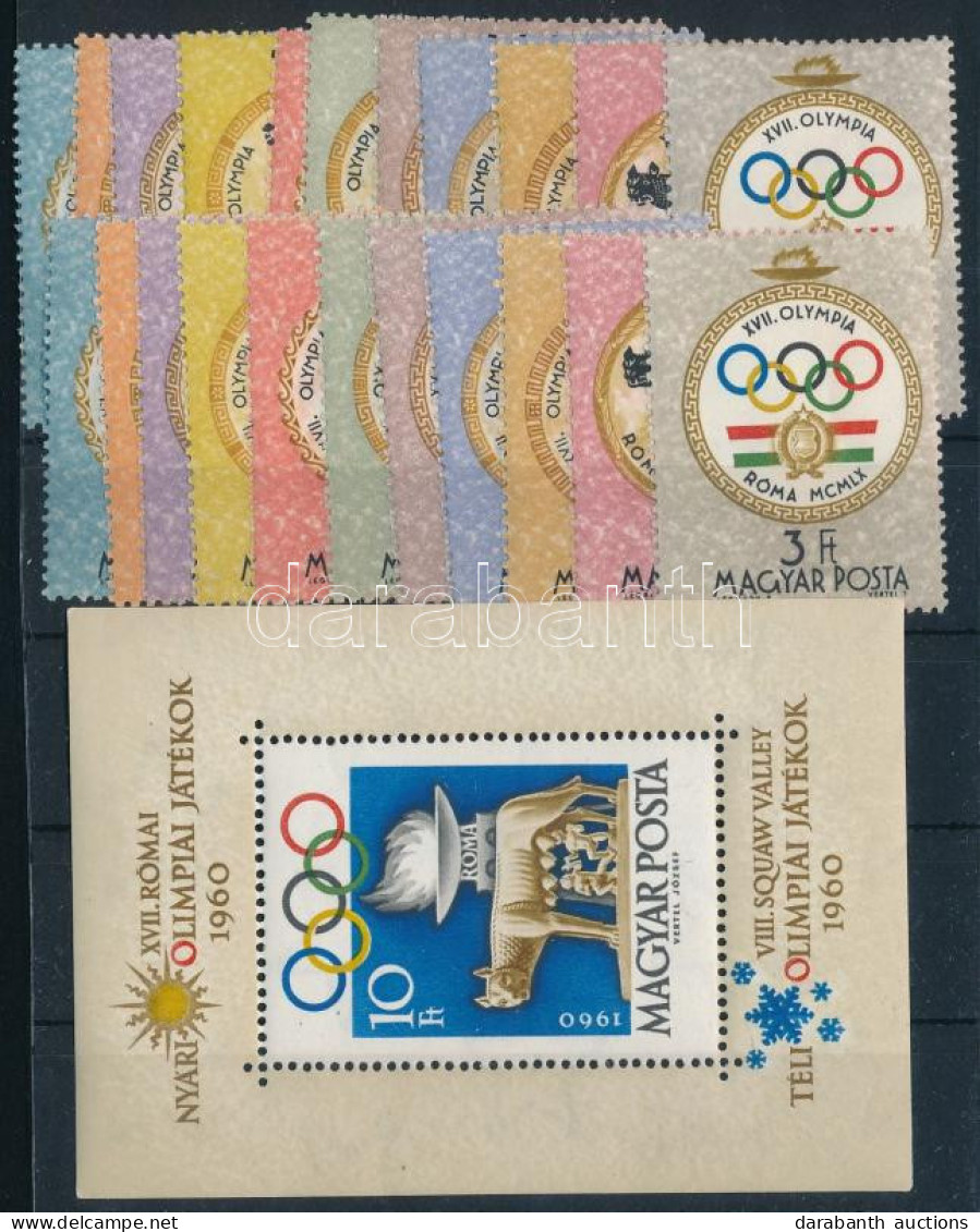 ** 1960 2 Db Olimpia III. Sor + 1 Blokk - Altri & Non Classificati