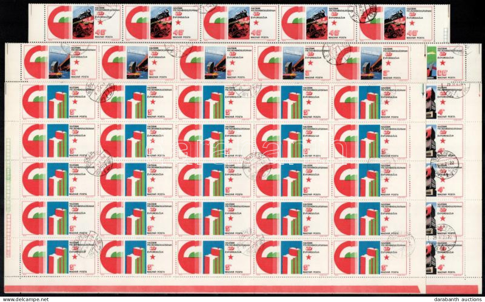 O 1975 Felszabadulás (VI.) Hajtott Teljes ívsor (7.500) - Andere & Zonder Classificatie