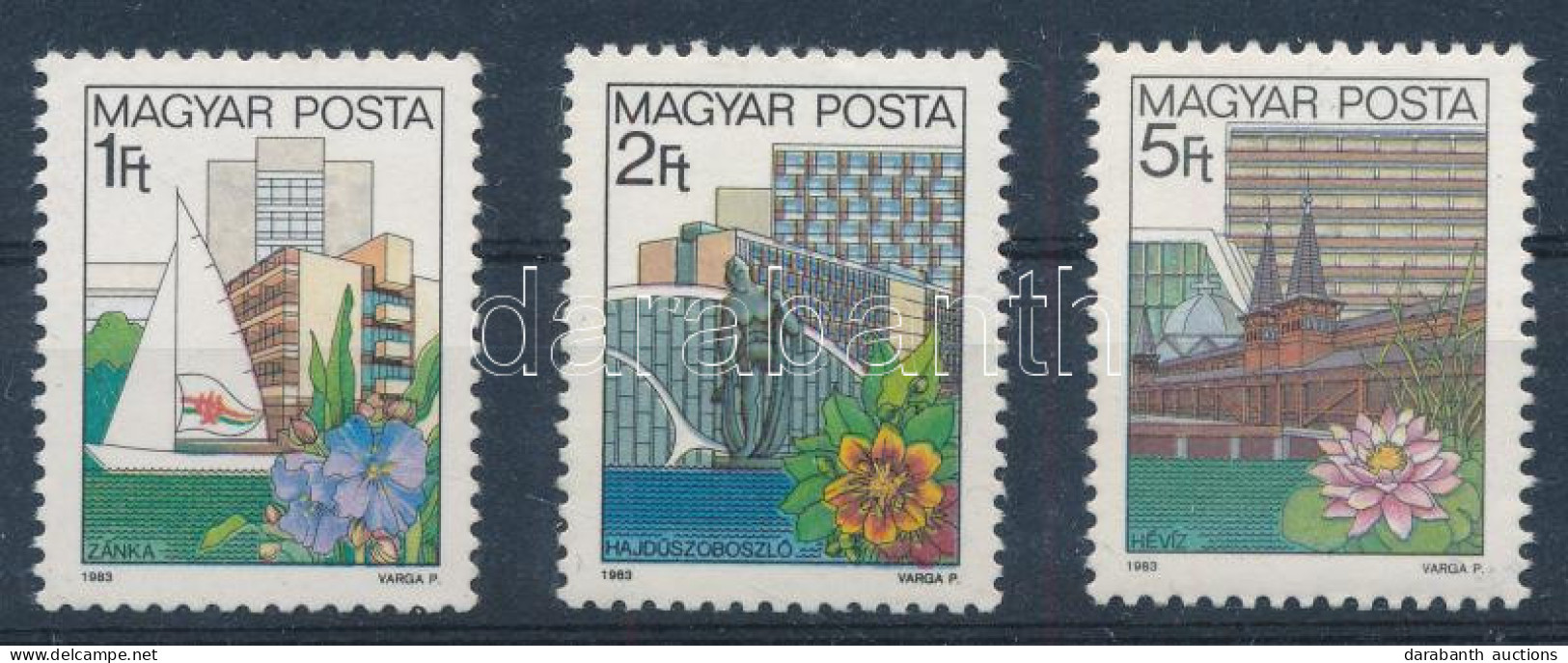 ** 1983 Gyógy- és üdülőhelyek Sor Matt Papíron (10.000) / Mi 3647-3649 On Matt Paper - Other & Unclassified