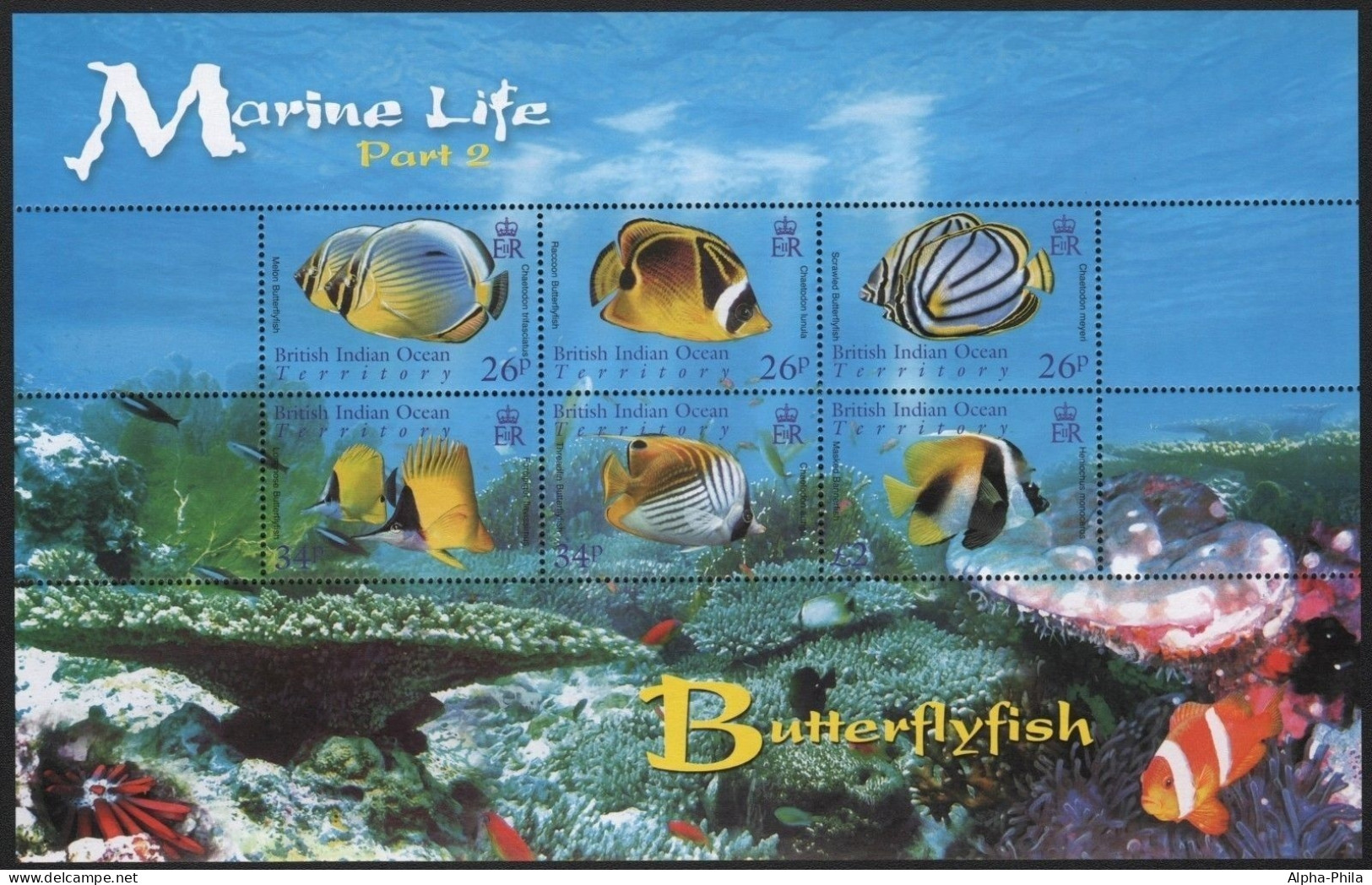 BIOT 2006 - Mi-Nr. 412-417 ** - MNH - KLB - Fische / Fish - Territoire Britannique De L'Océan Indien