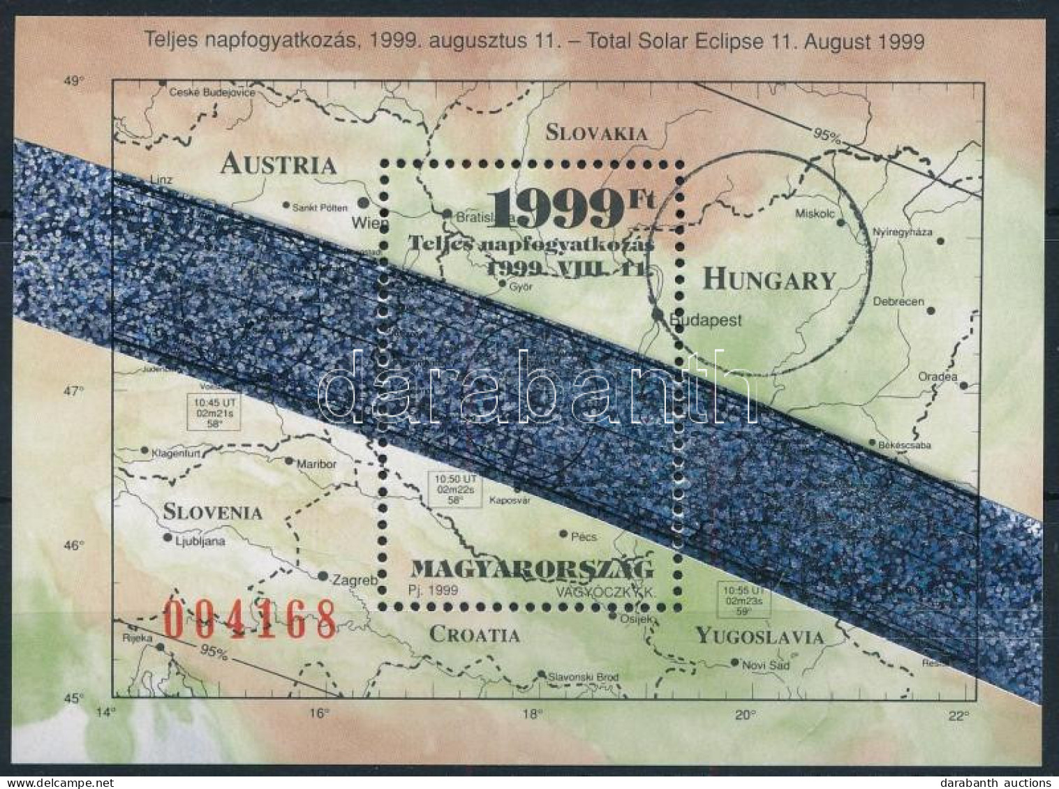 1999 Teljes Napfogyatkozás MINTA / SPECIMEN Blokk - Autres & Non Classés