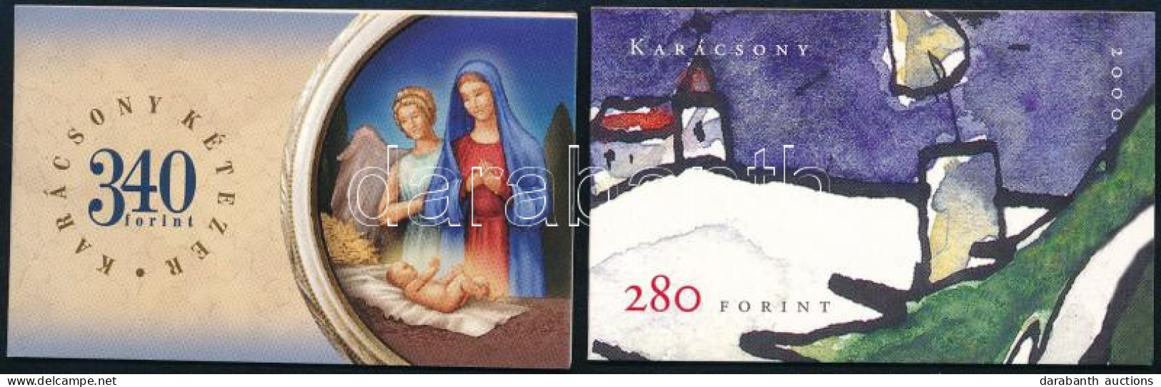 ** 2000 Karácsony (I.) + (II.) 2 Db Klf Bélyegfüzet (4.000) - Autres & Non Classés