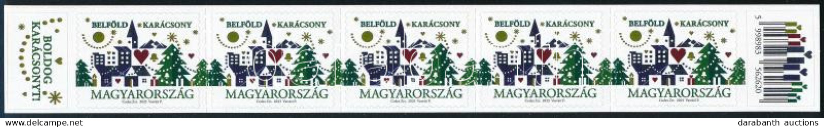 ** 2023 Karácsony Hologramos öntapadós 5-ös Csík Vonalkóddal és "BOLDOG KARÁCSONYT!" Felirattal - Other & Unclassified