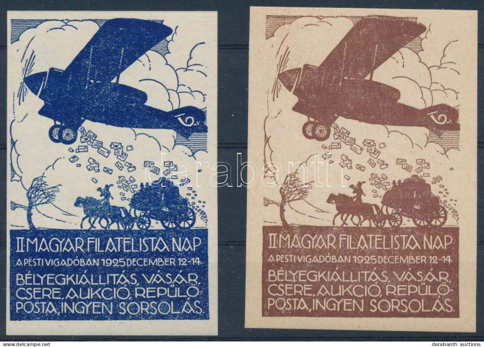 ** 1925/40 + 4b II. Magyar Filatelista Nap Emlékívpár (32.000) - Autres & Non Classés