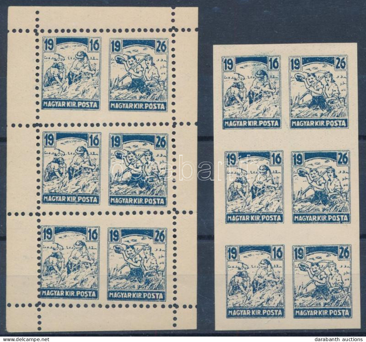 ** 1926/1ab + 1bb Búcsúzó Arató Emlékívpár (24.000) / Souvenir Sheet Pair - Sonstige & Ohne Zuordnung