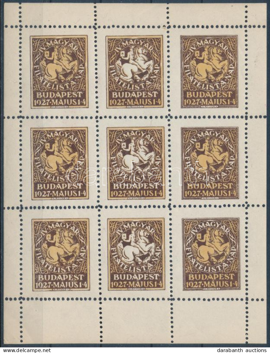 ** 1927/2 IV. Magyar Filatelista Nap Emlékkisív (9.000) - Autres & Non Classés