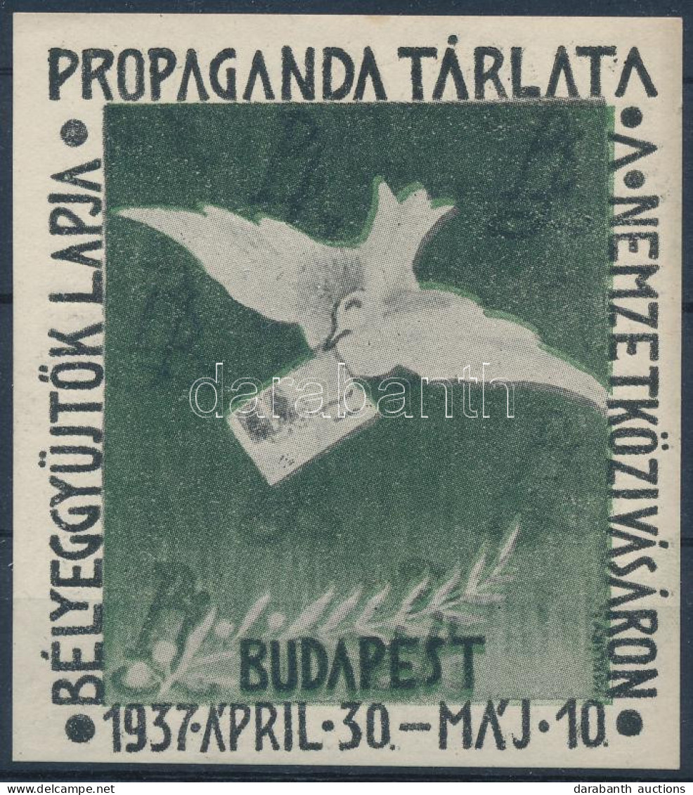 ** 1937/3a Bélyeggyűjtők Lapja Propaganda Tárlata Emlékív Blokk (6.500) - Autres & Non Classés