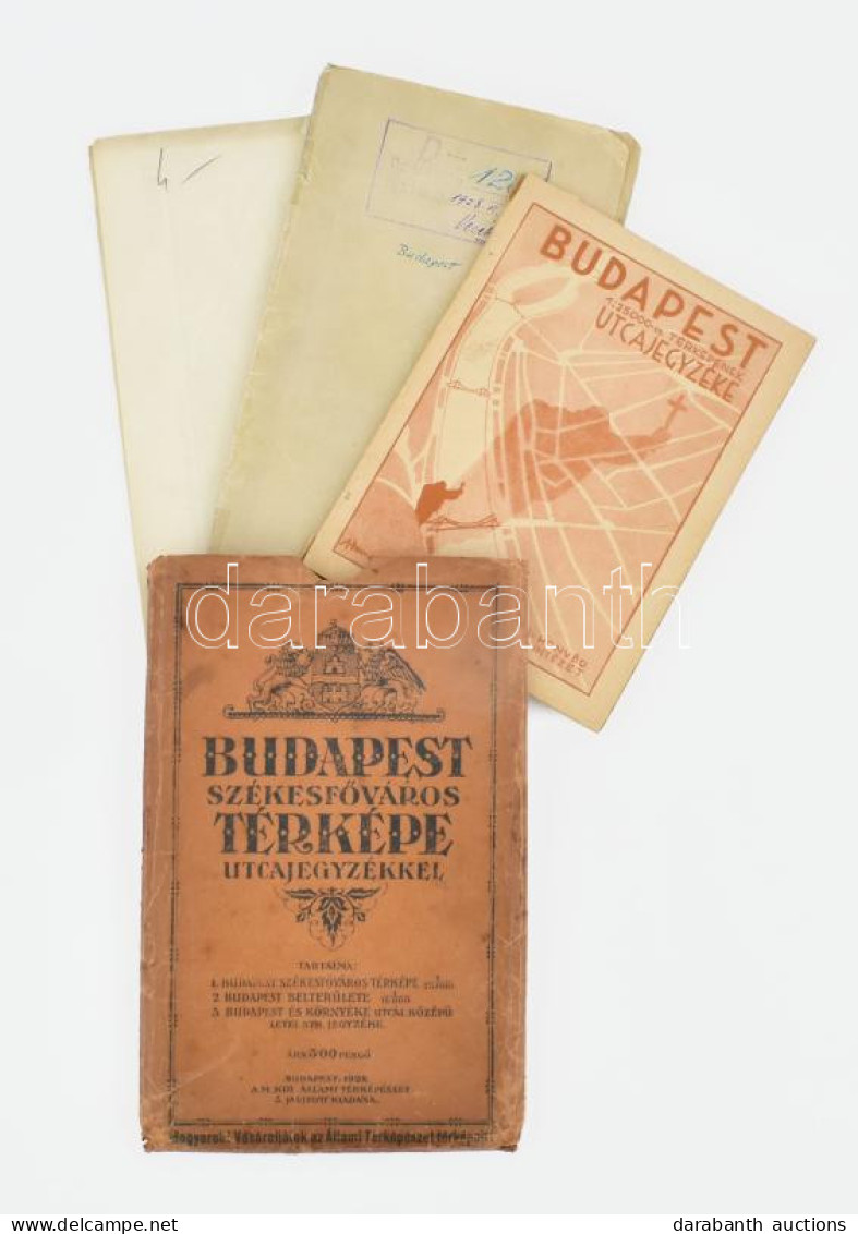 1927 Budapest Székesfőváros Térképe Utcajegyzékekkel. 1. Budapest Székesfőváros Térképe, 1:25.000, Bp., M. Kir. Térképés - Altri & Non Classificati