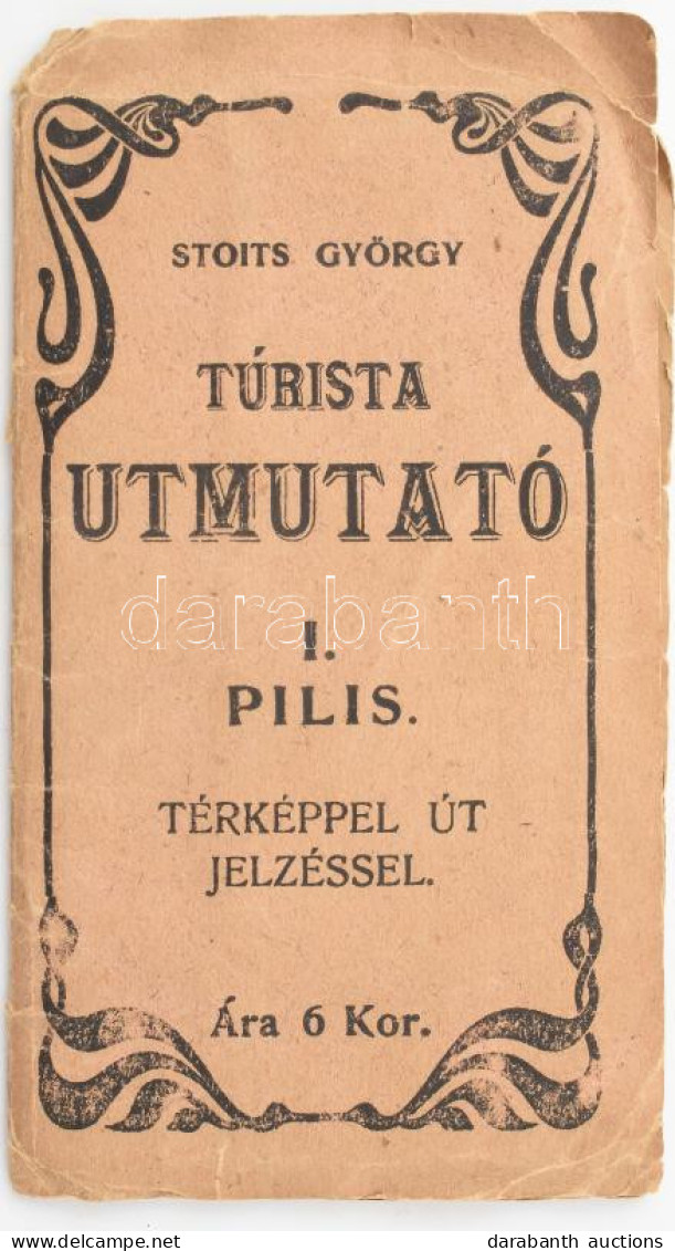 Cca 1910 Stoits György: Turisa Utmutatóó I. Pilis, Bp., Gottlieb Litográfia, Eredeti Szakadt Szecessziós Borítóban, Szak - Sonstige & Ohne Zuordnung