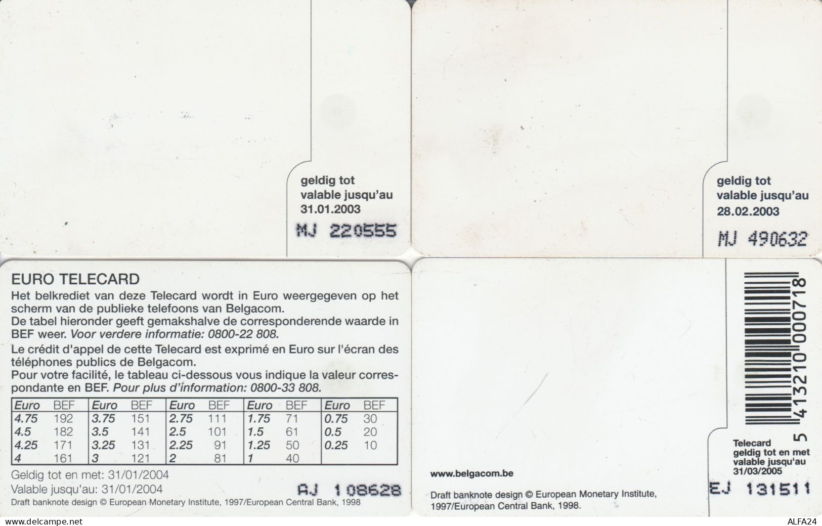 PHONE CARD 4 BELGIO CHIP (CK639 - Met Chip