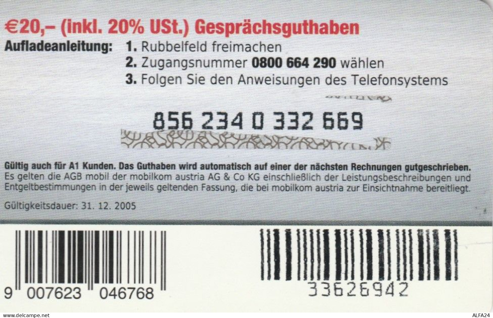 PREPAID PHONE CARD GERMANIA (CK169 - GSM, Voorafbetaald & Herlaadbare Kaarten