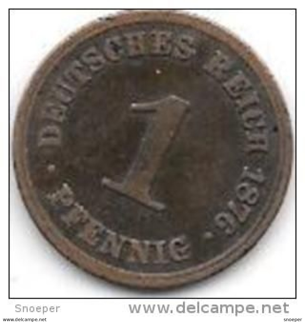 Empire 1 Pfennig 1876 A Km 1   Fr+ - 1 Pfennig