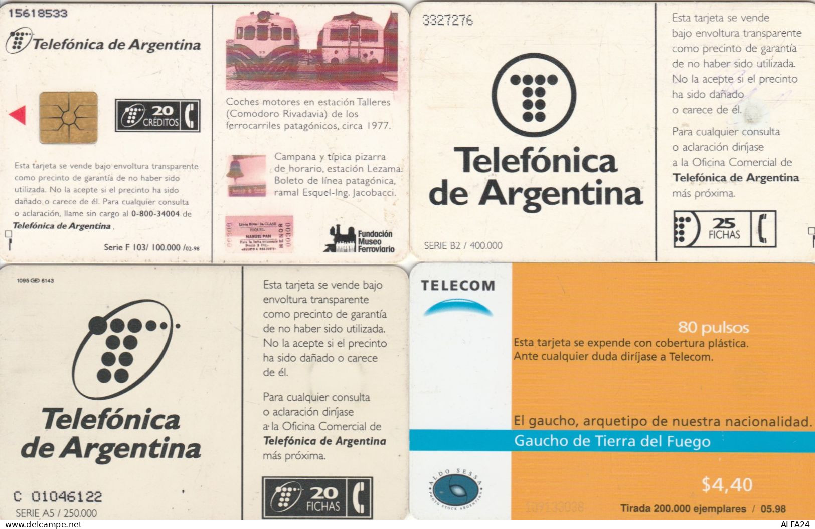 PHONE CARD 4 ARGENTINA (CK931 - Argentine