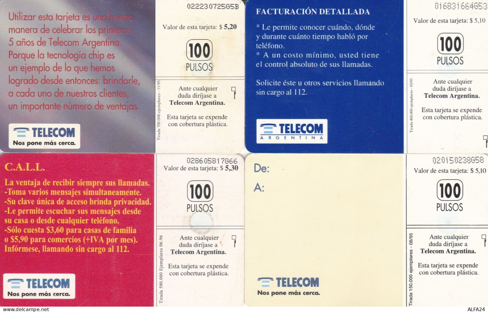 PHONE CARD 4 ARGENTINA (CK932 - Argentinië