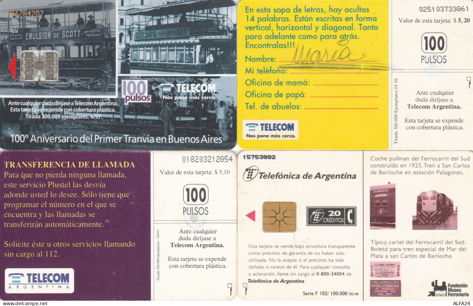 PHONE CARD 4 ARGENTINA (CK708 - Argentine