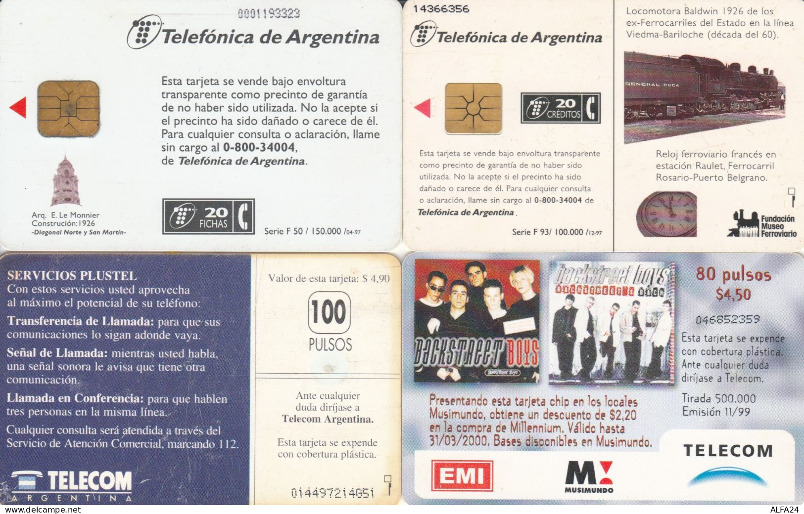 PHONE CARD 4 ARGENTINA (CK711 - Argentine