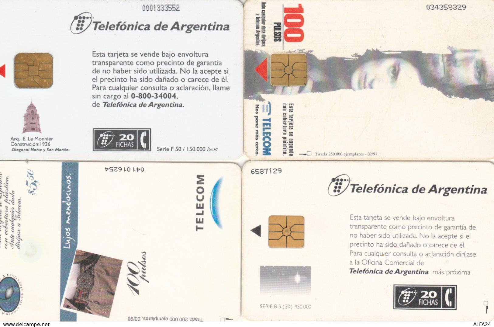 PHONE CARD 4 ARGENTINA (CK698 - Argentine