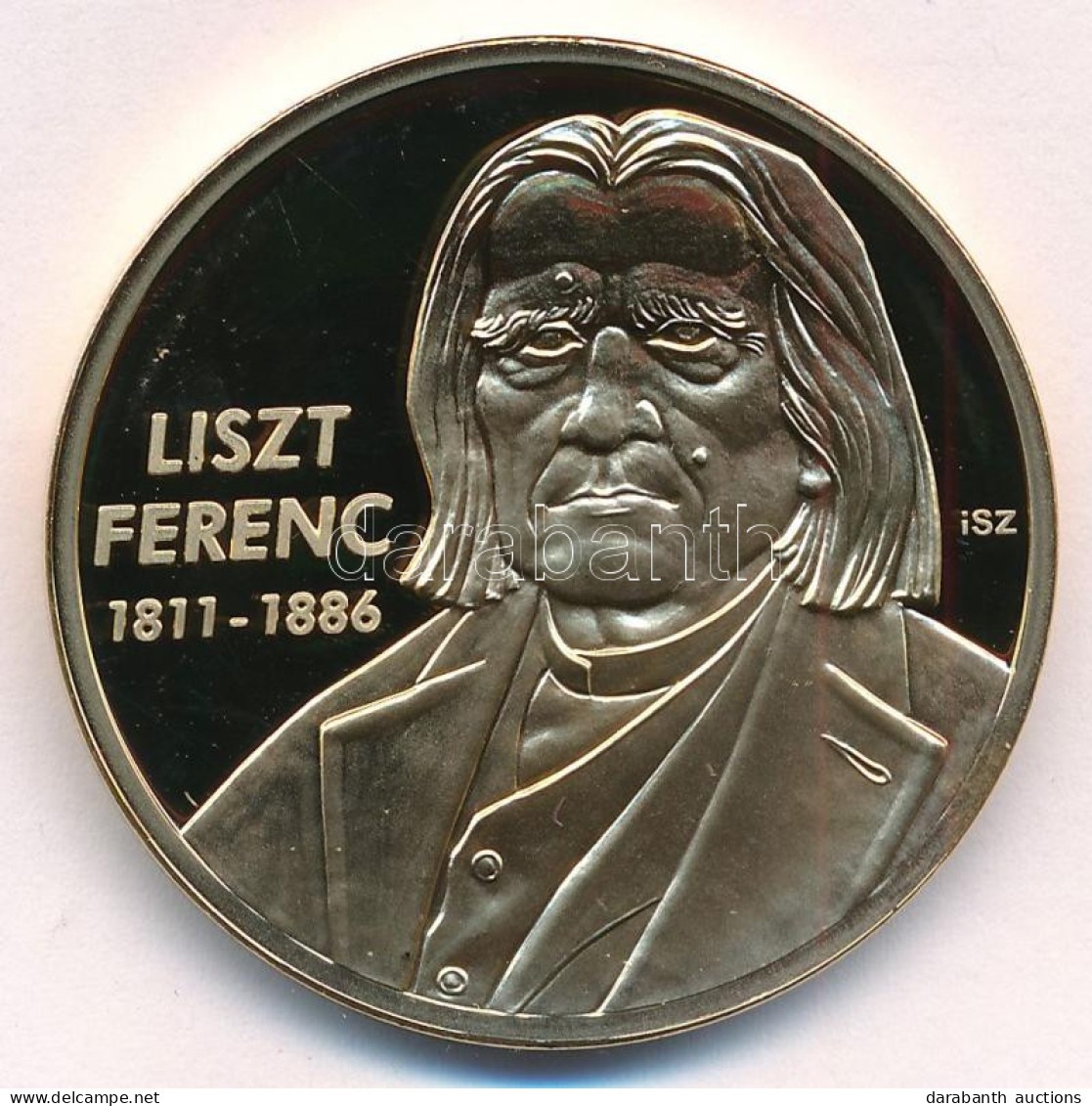 Ifj. Szlávics László (1959-) 2012. "Nagy Magyarok / Liszt Ferenc" Aranyozott Cu Emlékérem Tanúsítvánnyal (40mm) T:PP Ujj - Unclassified