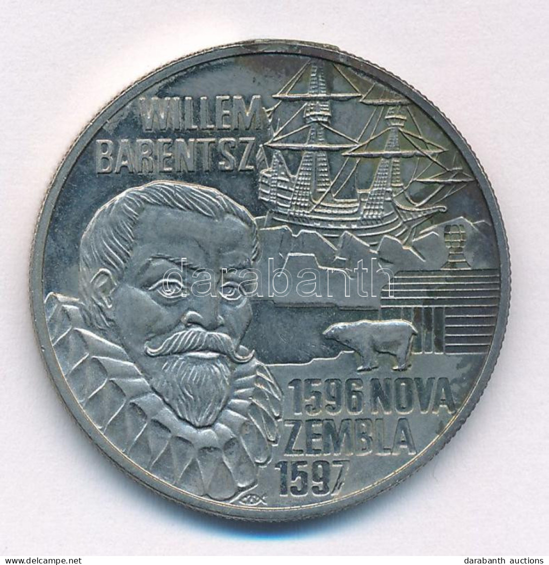 Hollandia 1996. 5E Cu-Ni "Willem Barentsz" T:1- Patina Netherlands 1996. 5 Euro Cu-Ni "Willem Barentsz" C:AU Patina Krau - Ohne Zuordnung