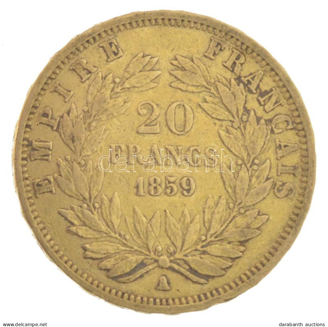 Franciaország / Második Császárság 1859A 20Fr Au "III. Napóleon" (6,35g/0.900) T:VF France / Second Empire 1859A 20 Fran - Non Classificati