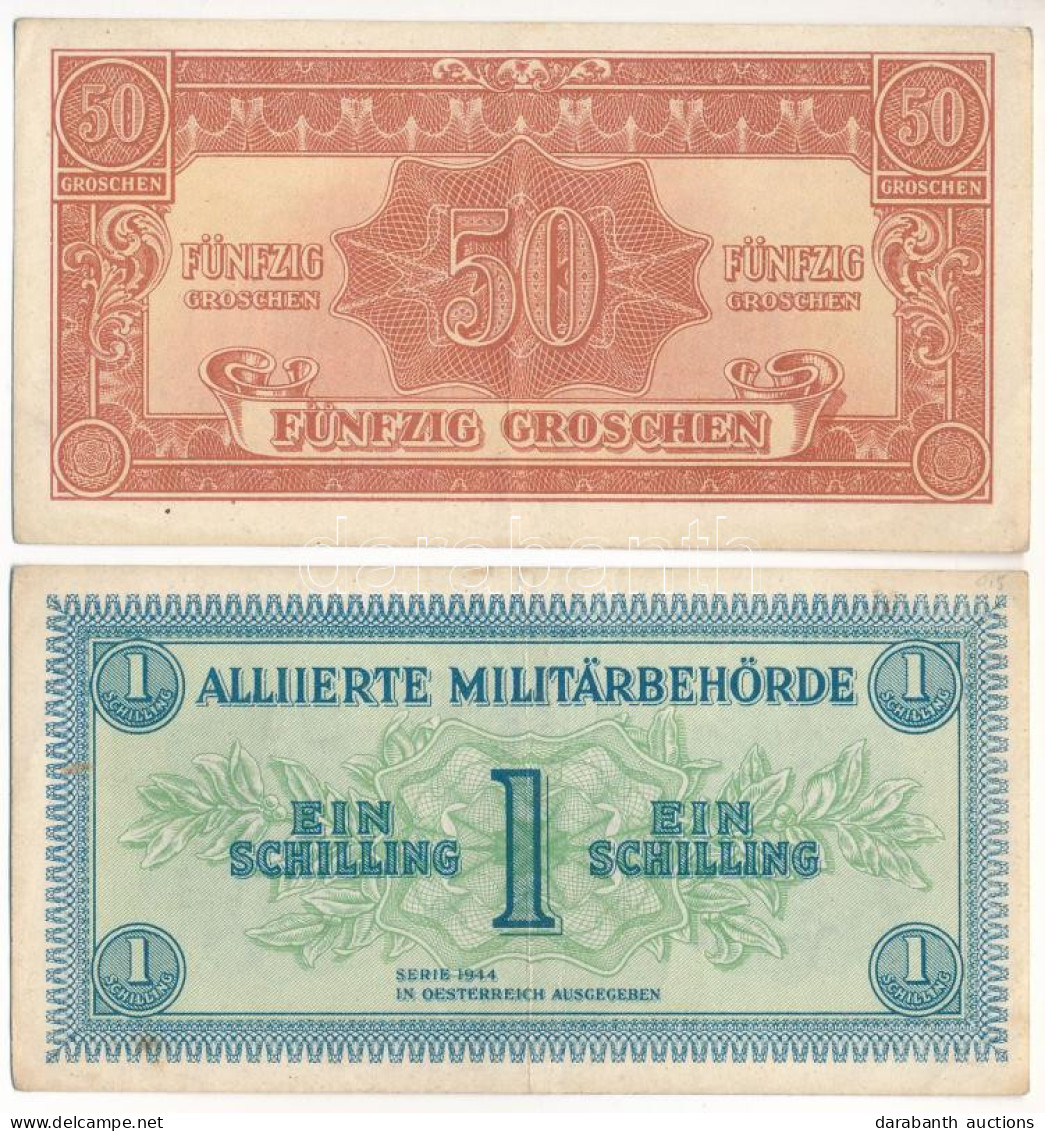 Ausztria / Szövetséges Megszállás 1944. 50gr + 1Sch T:VF,F Austria / Allied Occupation 1944. 50 Groschen + 1 Schilling C - Zonder Classificatie