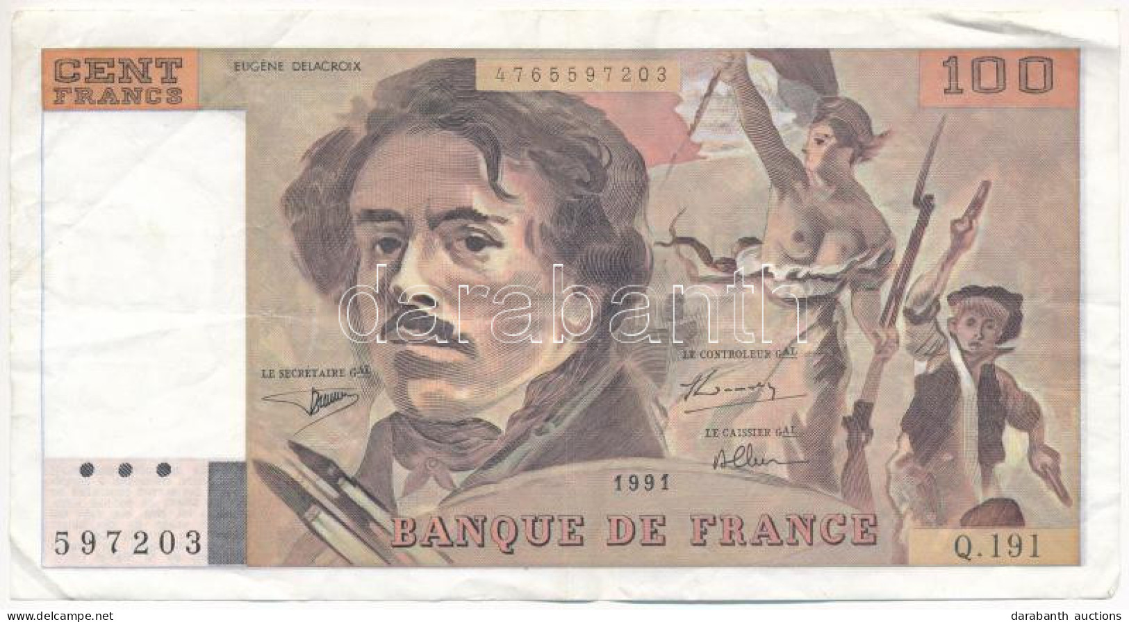 Franciaország 1991. 100Fr T:F  France 1991. 100 Francs C:F Krause P#152 - Unclassified