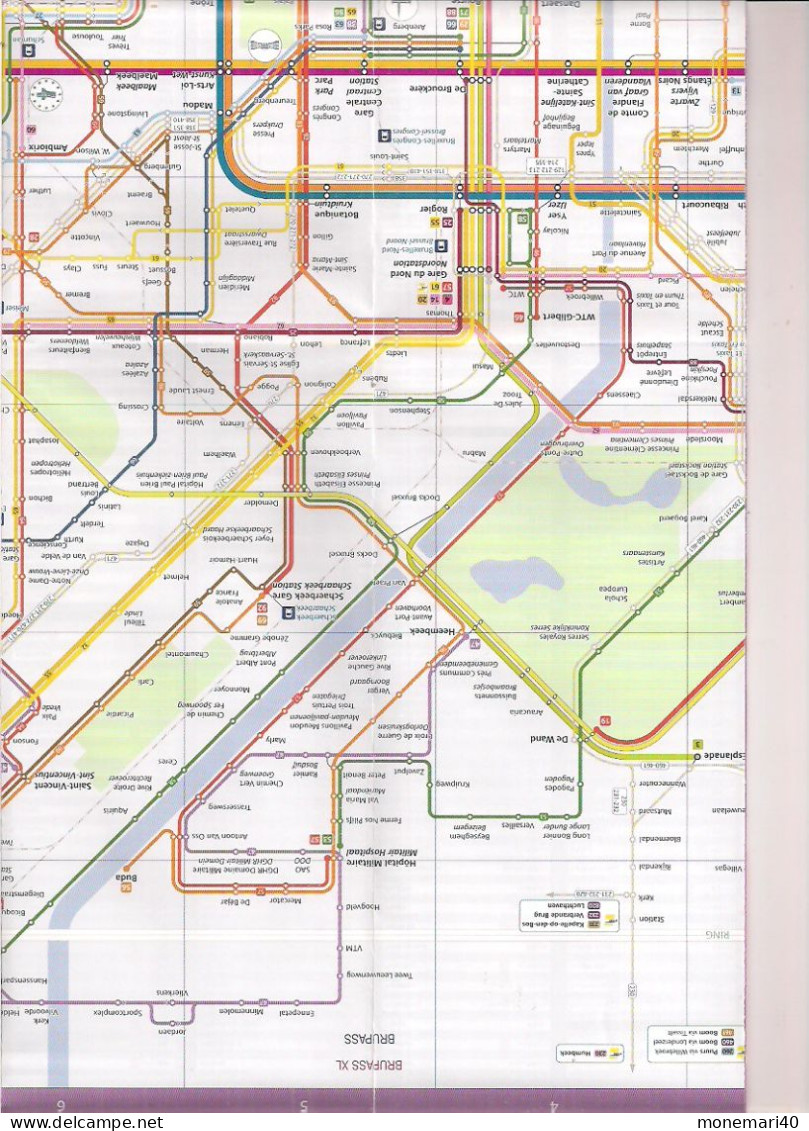 BRUXELLES - PLAN DE RÉSEAU - STIB - SOCIÉTÉ DES TRANSPORTS INTERCOMMUNAUX DE BRUXELLES.- 2021. - Europe