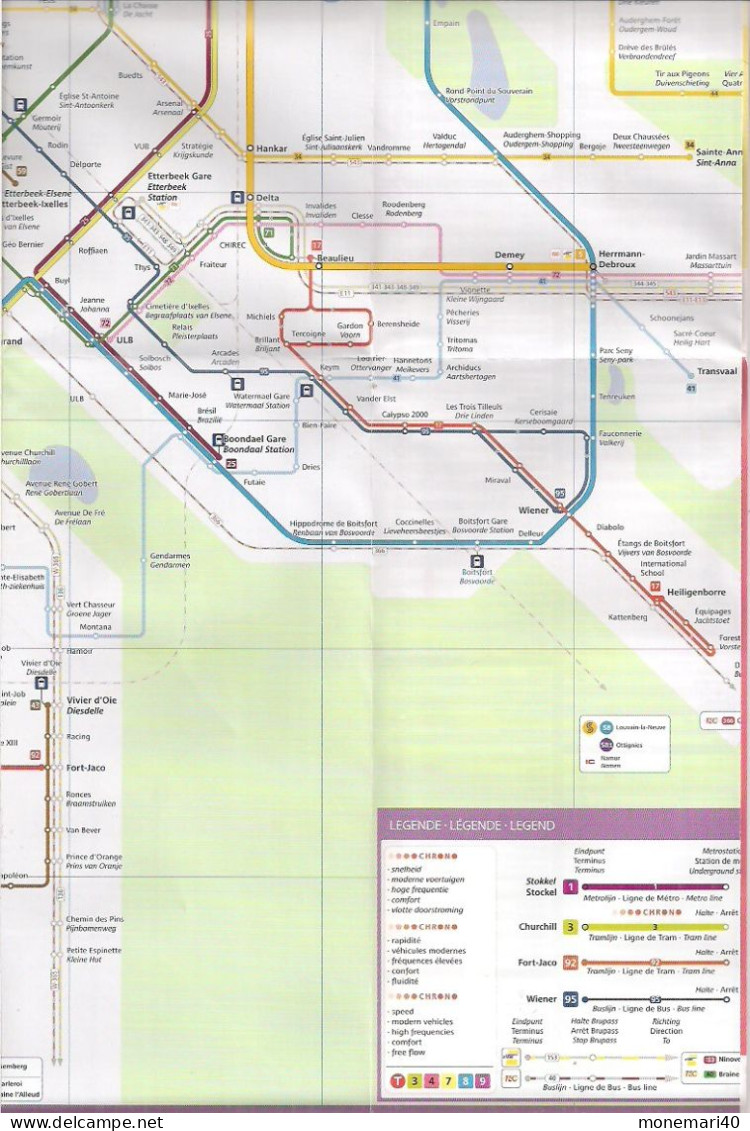 BRUXELLES - PLAN DE RÉSEAU - STIB - SOCIÉTÉ DES TRANSPORTS INTERCOMMUNAUX DE BRUXELLES.- 2021.